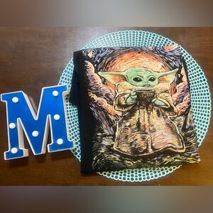Black Artistic Star Wars Baby Yoda T-shirt, Size XXL, used, good condition